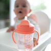 Picture of Dr. Brown's Milestones, Baby's First Straw Cup Sippy Cup with Straw, 6m+, 9oz/270ml, 2 Pack, Coral & Olive Green, BPA Free