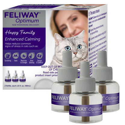 Picture of FELIWAY Optimum, Enhanced Calming Pheromone 30-day Refill - 3 Pack