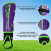 Picture of Vizari Malaga Soccer Shin Guard for Kids| Youth Soccer Shin Guard | Lightweight and Breathable Child Calf Protective Gear Soccer Equipment | Purple/Green | X- Small