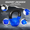 Picture of Yes4All Vinyl Coated Kettlebell Weights Set - Great for Full Body Workout and Strength Training - Vinyl Kettlebell 5 lbs, Dark Blue