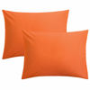 Picture of FLXXIE 2 Pack Microfiber Standard Pillow Cases, 1800 Super Soft Pillowcases with Envelope Closure, Wrinkle, Fade and Stain Resistant Pillow Covers, 20x26, Orange