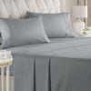 Picture of California Hotel Luxury Sheet Set - Breathable & Cooling - Extra Soft - Deep Pockets - Easy Fit - 4 Piece Set - Wrinkle Free - Comfy - Steel Blue Bed Sheets - Cali King Size - 4PC