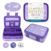 Picture of Bento Box Lunch Boxes for Toddlers Kids Girls, 5 Portion Sections Secure Lid, BPA Free Removable Tray, Pre-School Kid Daycare Lunches Snack Container Ages 3 to 5, Loncheras Para Niñas, Purple Unicorn