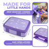 Picture of Bento Box Lunch Boxes for Toddlers Kids Girls, 5 Portion Sections Secure Lid, BPA Free Removable Tray, Pre-School Kid Daycare Lunches Snack Container Ages 3 to 5, Loncheras Para Niñas, Purple Unicorn