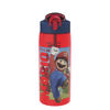 Picture of Zak Designs The Super Mario Bros. Movie Water Bottle For School or Travel, 25 oz Durable Plastic Water Bottle With Straw, Handle, and Leak-Proof, Pop-Up Spout Cover (Mario, Toad)