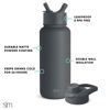 Picture of Simple Modern Water Bottle with Straw and Chug Lid Vacuum Insulated Stainless Steel Metal Thermos Bottles | Reusable Leak Proof BPA-Free Flask for Gym Sports | Summit Collection | 32oz Graphite