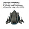 Picture of 3M Rugged Comfort Quick Latch Half Facepiece Reusable Respirator 6502QL, Gases, Vapors, Dust, Medium