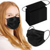 Picture of 100Pcs Black Disposable Face Mask, 3 Ply Black Face Masks with Soft Elastic Ear Loops