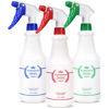 Picture of Uineko Plastic Spray Bottle (3 Pack, 32 Oz, 3 Colors) Heavy Duty All-Purpose Empty Spraying Bottles Leak Proof Commercial Mist Water Bottle for Cleaning Solutions Plants Pet with Adjustable Nozzle