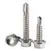 Picture of #14 x 3" Hex Washer Head Self Drilling Screws, Self Tapping Sheet Metal Tek Screws, 410 Stainless Steel, 50 PCS