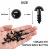 Picture of 120PCS Plastic Safety Crochet Eyes Bulk with 120PCS Washers for Crochet Crafts (0.32Inch/8mm)