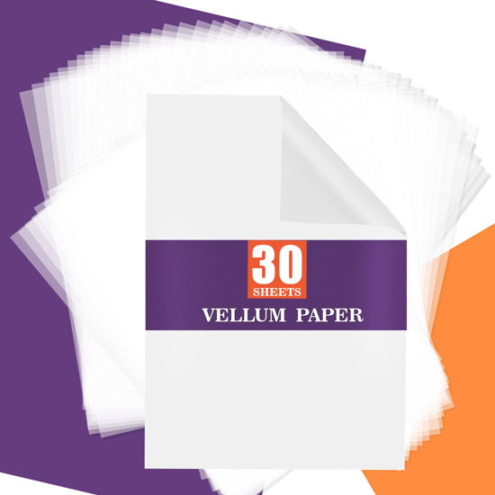 Vellum Paper 8.5 x 11 Translucent-Printable - Translucent Vellum Paper  psler Translucent Paper Tracing Vellum Paper for Crafts  Tracing,Drawing,Card