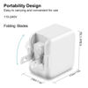 Picture of iPad Charger iPhone Charger [Apple MFi Certified] 12W USB Wall Charger Foldable Portable Travel Plug with USB Charging Modem Cables Compatible with iPhone, iPad, iPad Mini, iPad Air 1/2/3, Airpod