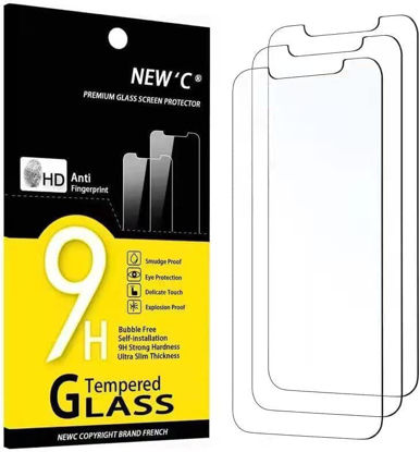 Picture of NEW'C [3 Pack] Designed for iPhone 11 and iPhone XR (6.1") Screen Protector Tempered Glass, Case Friendly Ultra Resistant