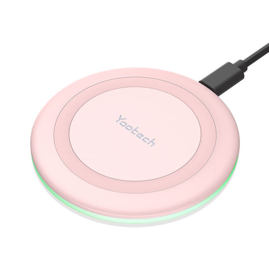 Picture of Yootech Wireless Charger,10W Max Fast Wireless Charging Pad Compatible with iPhone 14/14 Plus/14 Pro/14 Pro Max/13/13 Mini/SE 2022/12/11/X/8,Samsung Galaxy S22/S21/S20,AirPods Pro 2(No AC Adapter)