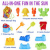 Picture of Click N' Play Toddler Beach Toys for Kids 3-10 - 13 Piece Sand Toys Including Sand Bucket, Watering Can, Rake, Shovel, 9 Sand Molds, and Mesh Beach Toy Bag - Beach Sandbox Toys for Toddlers & Kids