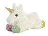 Picture of Aurora® Adorable Mini Flopsie™ Prism Unicorn™ Stuffed Animal - Playful Ease - Timeless Companions - White 8 Inches