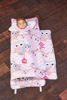 Picture of EVERYDAY KIDS Nap Mat with Removable Pillow - Sweet Owls - Carry Handle with Straps Closure, Rollup Design, Soft Microfiber for Preschool, Daycare, Travel Sleeping Bag - Ages 3-6 Years