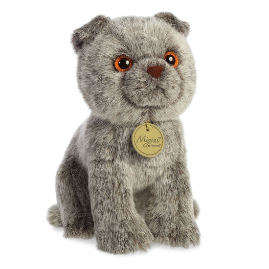 Picture of Aurora® Adorable Miyoni® Scottish Fold Stuffed Animal - Lifelike Detail - Cherished Companionship - Gray 9 Inches