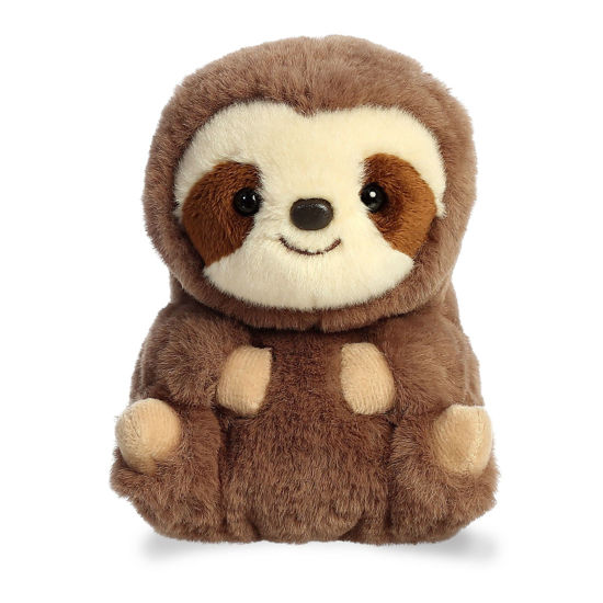 Picture of Aurora® Round Rolly Pet™ Seth Sloth™ Stuffed Animal - Adorable Companions - On-The-Go Fun - Brown 5 Inches