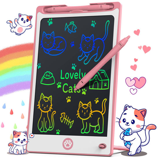 Picture of hockvill Kids Writing Tablet, Toys for 3 4 5 6 7 Year Old Girls Boys, 8.8 Inch Colorful Doodle Board for Toddlers, Reusable Electronic Drawing Pad, Educational & Learning Birthday Gift for Children