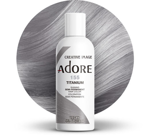 Picture of Adore Semi-Permanent Haircolor #155 Titanium 4 Ounce (118ml) (3 Pack)