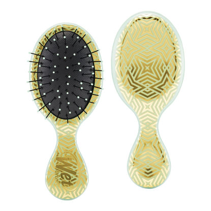 Picture of Wet Brush Squirt Detangler Hair Brushes - Jade, Geo - Mini Detangling Brush with Ultra-Soft IntelliFlex Bristles Glide Through Tangles with Ease - Pain-Free Comb for All Hair Types