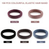 Picture of 100 Pcs Thick Seamless Brown Hair Ties, Ponytail Holders Hair Accessories No Damage for Thick Hair (Natural Colors)