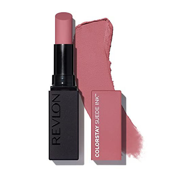 Picture of REVLON Lipstick, ColorStay Suede Ink, Built-in Primer, Infused with Vitamin E, Waterproof, Smudgeproof, Matte Color, 008 That Girl (Pack of 1)