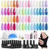 Picture of Beetles 52 Pcs Gel Nail Polish Kit with UV LED Light Starter Kit, Soak Off 32 Colors Glitter Gel Polish Set with Base Gel Top Coat 36W Nail Dryer/Building Gel/Blomming Gel/Nail Art for DIY Home