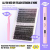 Picture of DIY Lash Extension Kit 280pcs Individual Lashes Cluster D Curl Eyelash Extension Kit 40D 50D Lash Clusters with Lash Bond and Seal and Lash Applicator Tool for Self Application at Home (40D+50D-0.07D-8-16MIX KIT)