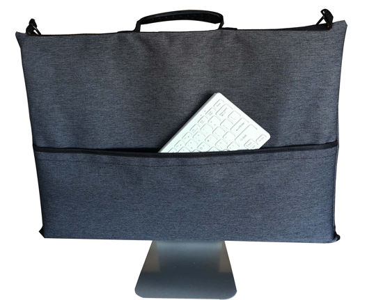 Picture of KUMPLE Travel Carrying Bag for Apple 21.5" iMac Desktop Computer, Protective Storage Case Monitor Dust Cover with Rubber Handle Dark Gray