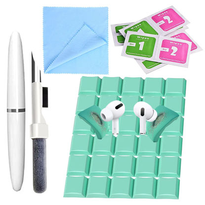 Picture of 41 Pcs Cleaner Kit for Airpods, Wilbeva 2023 New Cleaning Pen for Airpods Pro 1 2 3 Earbuds and Case, Cellphones, Wireless Earphones, Laptop, Camera, 4 in 1 Multifunctional Cleaning Tools