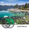 Picture of NEEWER 49mm CPL UV Lens Filter Kit, Circular Polarizer/UV Protection Lens Filter Set with HD Optical Glass with Double Sided 30 Layer Nano Coatings/Ultra Slim Aluminum Frame