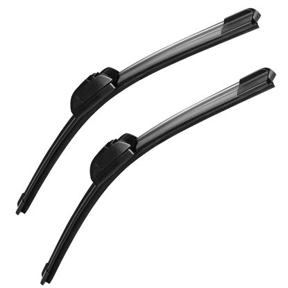 Picture of Wenyant OEM Quality 26 inch + 16 inch Universal J/U Hook Front Windshield Wiper Blades For My Car All-Season Automotive Replacement Blades 2 Pack