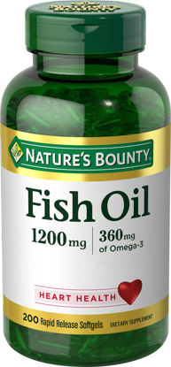 Picture of Nature's Bounty Fish Oil, Supports Heart Health, 1200 Mg, Rapid Release Softgels, 200 Ct