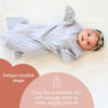 Picture of SleepingBaby Zipadee-Zip Transition Swaddle - Cozy Baby Sleep Sack with Zipper Convenience - Roomy Baby Wearable Blanket for Easy Diaper Changes - Graystone, X-Small (3-6 Month)