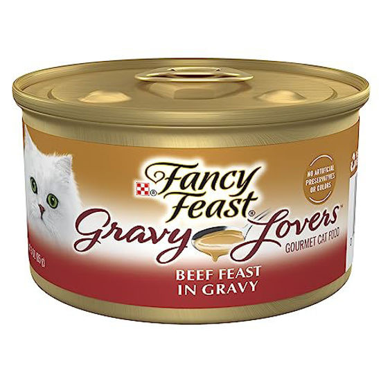 Picture of Purina Fancy Feast Gravy Lovers Beef Feast Gourmet Cat Food in Wet Cat Food Gravy - (24) 3 oz. Cans