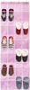 Picture of 24 Pockets - SimpleHouseware Crystal Clear Over The Door Hanging Shoe Organizer, Pink