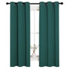 Picture of NICETOWN Bedroom Curtain Panels Blackout Draperies, Thermal Insulated Solid Grommet Blackout Curtains/Drapes (1 Pair, 34 by 63 inches, Hunter Green)