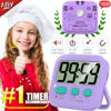 Picture of Timer, Timer for Kids, Kitchen Timer, 2 Pack Digital Timer for Cooking, Egg Timer, Cute Magnetic Desk Timers for Classroom, Teacher, Toothbrush, Exercise, Oven, Baking, Table, Productivity