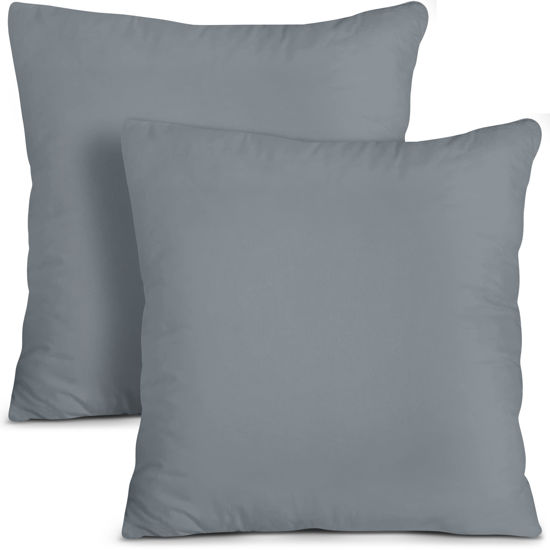 Utopia Bedding Throw Pillows Insert (Pack of 2, White) - 18 x 18 Inches Bed and Couch Pillows - Indoor Decorative Pillows