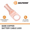 Picture of SELTERM 25pcs 8 AWG 5/16" Stud Battery Lugs, Ring Terminals, Heavy Duty Copper Wire Lugs, Battery Cable Ends, 8 Gauge Ring Terminal Connectors, UL Bare Copper Eyelets Electrical Battery Cable Lugs