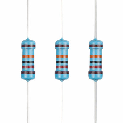 Picture of EDGELEC 100pcs 120K ohm Resistor 1/2w (0.5Watt) ±1% Tolerance Metal Film Fixed Resistor, Multiple Values of Resistance Optional