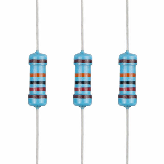 Picture of EDGELEC 100pcs 120K ohm Resistor 1/2w (0.5Watt) ±1% Tolerance Metal Film Fixed Resistor, Multiple Values of Resistance Optional