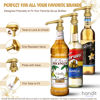 Picture of HANDIT - Gold Coffee Syrup Pumps | Fits Liter 750ml Syrups Torani, DaVinci, Jordan's Skinny Bottles | Monin Plastic | 4-Pack