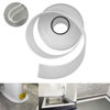 Picture of White Caulk Tape for Bath & Kitchen,Caulking Tape for Bathroom Caulking White Self Adhesive Caulk Strip,Tub Surround,Toilet Bowl Stick,Kitchen Countertop (1.5" x 10.5Ft，PVC Blister Shell）