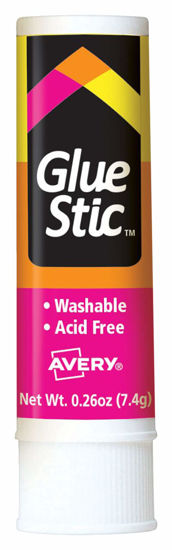 Avery Glue Stic White, 0.26 oz., Washable, Nontoxic, Permanent Adhesive, 1  Glue Stick (00161)