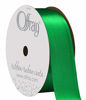 Picture of Berwick Offray 068878 7/8" Wide Single Face Satin Ribbon, Emerald Green, 6 Yds