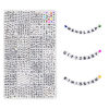 Picture of WangLaap 1120Pcs Square Acrylic 6x6mm Alphabet A-Z Letters Beads with Numbers Colorful Hearts Cube Beads for Phone Lanyard Bracelets Necklaces(White-1120-Organized)